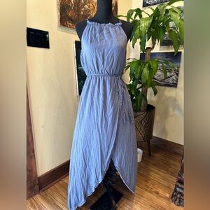 Elegant Blue Sleeveless Dress